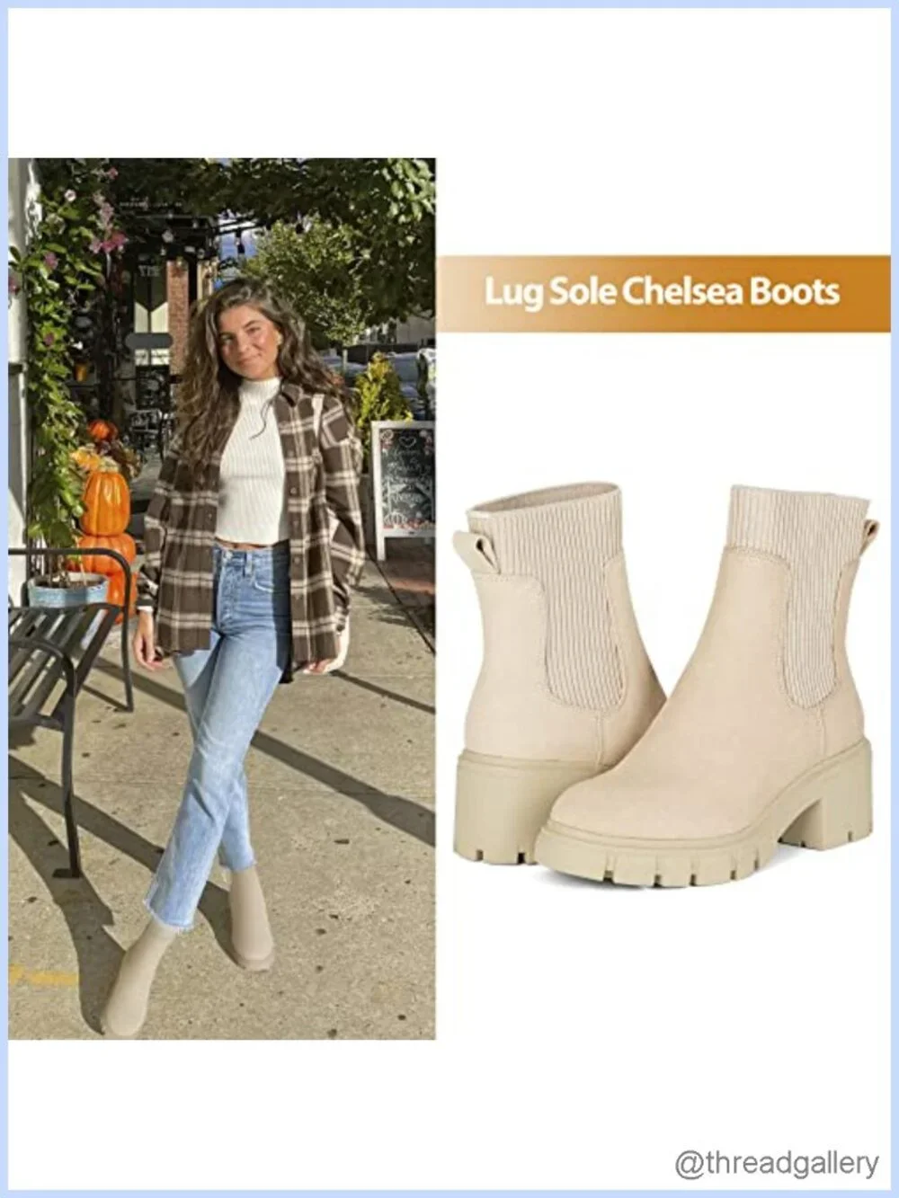 Suede Chelsea Boots Platform Lug Sole Chunky Heel Slip On Ankle Booties